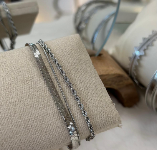 Double Bracelet Argent